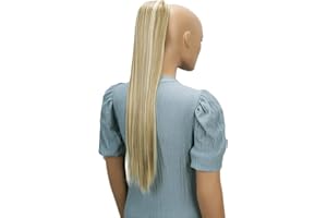 ‎CAISHA CAISHA 65cm Haarteil Mit Kordelverschluss Langhaar Zopf Pferdeschwanz Haarverlängerung Glatt Blond Mix PH615