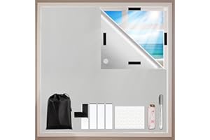 Gaeymy Estor Opaco sin Taladrar, 200x148cm Tela Opaca para Ventanas, Blackout Curtains Persianas Opacas Portátil con Adhesivo, Tela Foscurit Cortina Oscurecimiento Aislante Termica