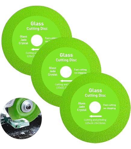 3 Disques Diamant 125mm - Pour Coupe Verre, Céramique, Granit - Professionnel, Précision, Sans Éclats - 9