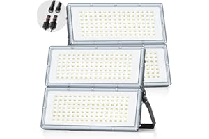 TOPAUBUB Faretti a Faretto LED da Esterno 200W 20000LM - Faretto Fari Faro LED Esterno 2 Pezzi, 6500K Luce Fredda IP66 Impermeabile per Giardino, Patio, Terrazza, Garage