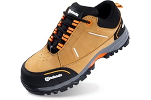 ANDANDA Chaussures de Sécurité Hommes/Femmes, Embout en Fibre de Verre, Isolation Électrique, Antidérapant, Antiperforation, Chaussures Homme, la Construction, l’Industrie, la Randonnée, l'Usine