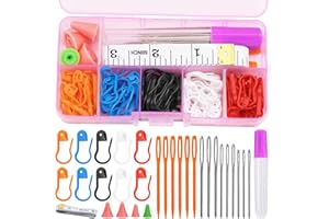 Namner Stitch Markers, Crochet Markers, Knitting Stitch Markers, Knitting Pins, Crochet Accessories, with Blunt Sewing Needles, Needle Stoppers