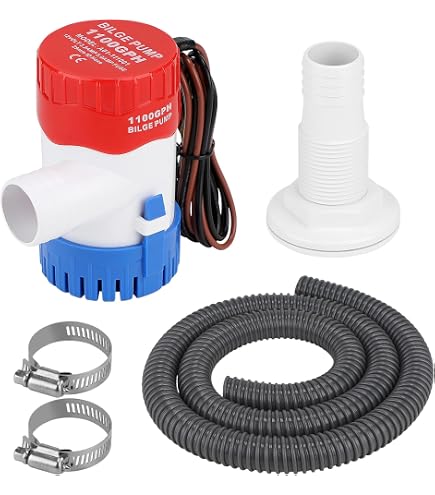 Pompa Di Sentina Seaflo Serie 01: Portata 2000 GPH, Funzionamento A Secco, Base Filtro Rimovibile