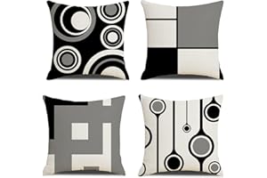 MYCDXE Copricuscini Divano Camera da Letto Cuscini Arredo Federe Confezione Arredamento Casa Federe Moderni Resistente in Lino Biancheria Decorativo 4 Pezzi 40X40CM
