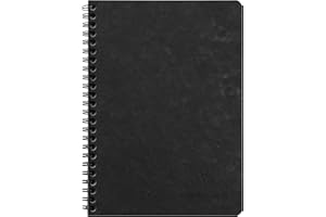 Clairefontaine 785321C - Cuaderno espiral - A5 (14,8 x 21 cm) 100 páginas con cuadrados pequeños papel Clairefontaine blanco 90 g - Age Bag - Negro