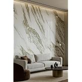 UKAB DEKOR Kendinden Yapışkanlı Mermer Desenli Pvc Karo Panel Banyo, Wc, Mutfak PW202-01 Gri-Sedef 30 x 60
