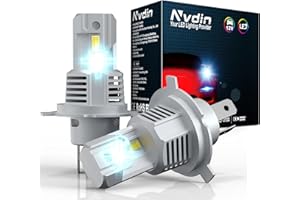 Nvdin H4 LED 18000LM lámpara para faros de coche, ultracompacta de ajuste directo, 200%, bombillas 6000K, juego de 2
