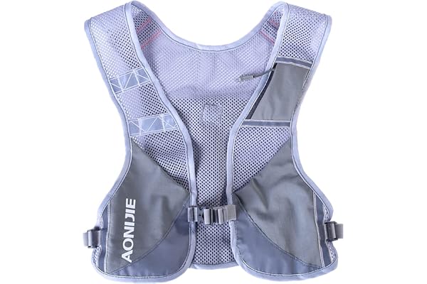 SANIQUEEN.G Gilet de Course Réfléchissant Sac d'Hydratation Trail Veste Running Sac à Dos Léger pour Marathon Randonnée Vélo Randonnée Sac à dos d'hydratation