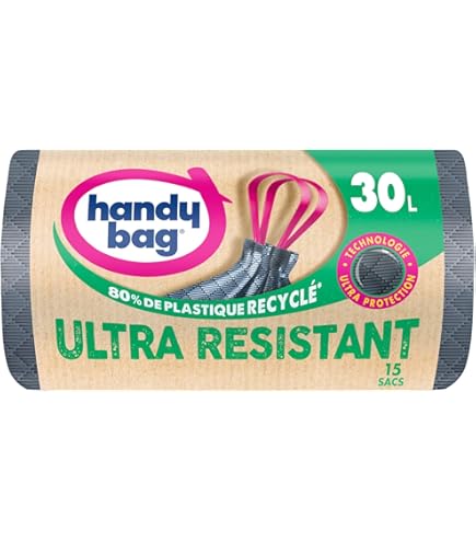 Sac Poubelle 30L Avec Lien De Fermeture - Noir[u1083] - Au