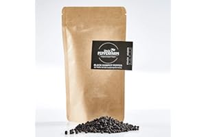 Uncle´s Pepperfarm Schwarzer Kampot Pfeffer - Sonnengetrocknete ganze schwarze Pfefferkörner aus Kambodscha - 200 g