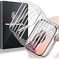 LK 6 Pack for Apple Watch Screen Protector Series 9/8/7/6/5/4/SE 44/45mm Screen Protector, Self-Healing TPU Film, Ultra-Thin, Large Coverage, Bubble-Free iWatch Screen Protector