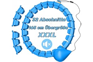 GOGOLA Smart Hoop Reifen Erwachsene mit Gewicht Kugel，32 Knoten Umfang (57-165cm) Abgebauter Fitnessreifenl，Hullahub Reifen Zum Abnehmen für Gewichtsverlust, Fitness, Unterhaltun