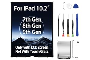 JQYDZH Écran LCD de rechange pour iPad 7ème 8ème 9ème génération 10,2" (A2197 A2198 A2200 A2270 A2428 A2429 A2430 A2602 A2603 A2604 A2605) pour iPad 7|8|9 génération Kits (pas de verre tactile)