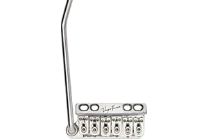 VEGA TREM Vega-Trem VT1 Standard 6 Viti Ponte Tremolo Lucido per Chitarra Stratocaster Mancina - Installazione Facile Senza Modifiche