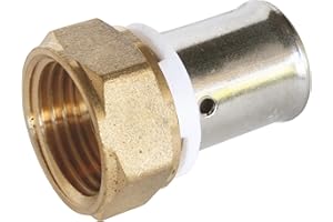 SOMATHERM FOR YOU - Connettore diritto crimp tubo Ø16 PER - Femminile 15/21 (1/2 '') Per collegare un diametro Ø16 tubo PER