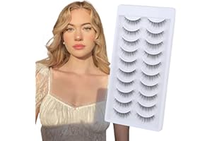 Parriparri Pestañas Postizas Naturales Fake Lashes 10 Pares Corto Pestañas Postizas De Aspecto False Eyelashes