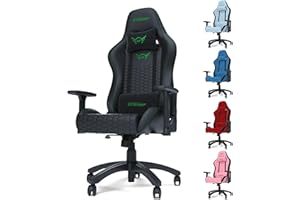 GT OMEGA | Pro Series Gen 2.0 | Gaming Chair Breathable Adjustable Reclining Computer Office Chair (PVC, Green)