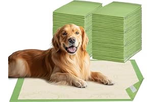 GARDNER PET Podkładki do siusiu dla psów, 50 szt., 60 x 90 cm, jednorazowe, dla psów z 4 lepkimi narożnikami, szczelne, 6-warstwowe, pogrubione, bardzo duże, antypoślizgowe podkładki treningowe dla szczeniąt do