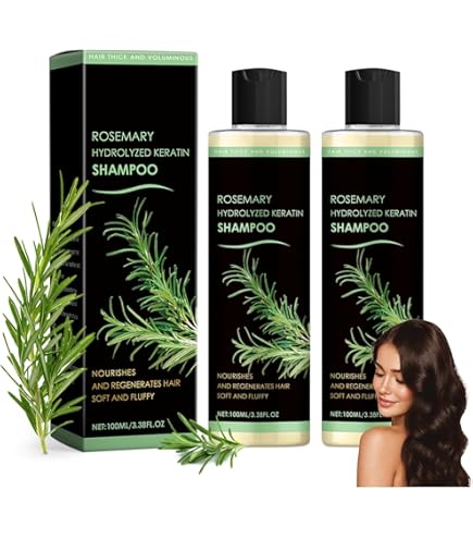 Organic Rosemary Hair Growth Shampoo, Natural Rosemary Shampoo Hair Growth, Hairs Thickening Shampoos For Strengthening With Hydrolyzed Keratin (5pcs