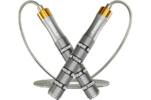 Mogold Springseil für Herren, Damen, Kinder, Premium-Qualität, Jumprope mit Doppelkugellager, 360-Grad-Drehung, Springseil mit 4 mm dickem 3 m langem PVC-Stahldrahtseil für Fitness, Workout, Crossfit