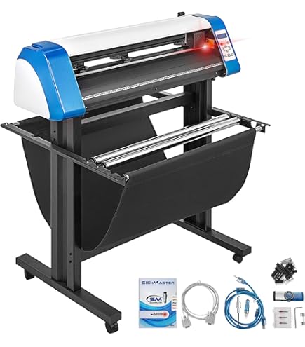 VEVOR Taglierina Vinile 34 Pollici - Plotter Da Taglio Professionale Con Alimentazione Carta, Display LCD E Software Signmaster Per Insegne Fai Da Te - Foto 11