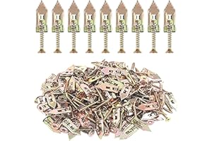 NIHEXO 10/50/100 Pcs Self Drilling Anchors Screws, Drywall Self-Drilling Anchors with Screws, Expansion Screws Set, No Drill Or Holes in Wall, Wall Anchors for Fixing Picture, Wall Cabinets