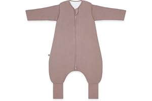 emma & noah Baby Schlafsack – Extra warm & kuschelweich für kalte Nächte – 3.5 TOG, mit Füßen & abnehmbaren Ärmeln, Bio-Baumwolle