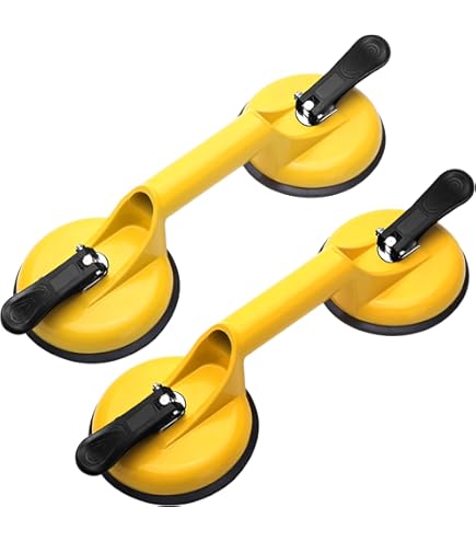 Heavy Duty Vacuum Grip 2-Pack Heavy Duty Suction Cups - 5" Diameter, 110 Lbs Lift For Glass, TV, Tile, Dent Pulling Car Dent Puller Suction Cups