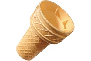Bazko Canadian Waffle Cup Medium | Semi-Sweet Ice Cream Cones 7.9 cm / 5.8 cm | Pack of 450 | Crispy Ice Cream Cone for Soft Ice Cream, Gelato, Sorbet | Vegan