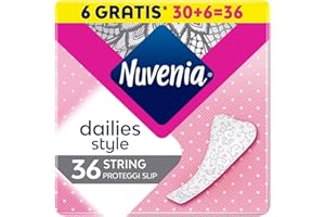 Nuvenia - Proteggi Slip Dailies Style - Massima Protezione e Bordi Flessibili - Confezione da 36 Salva Slip