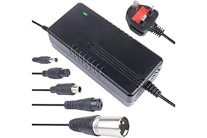 MPROCEN 54.6V 2A Electric Scooter Charger, Bicycle Scooter Battery Charger with Led Indicator, Fast Charging Power Adapter for Scooter, Balance Bike, 46V Lithium Battery Charger, 4 Types of Plugs