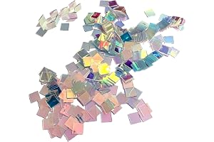 100pcs Rainbow Acrylic Sheet Set, 1.18x1.18 Inches Double-Sided Iridescent Acrylic Squares Sheets for DIY Crafts Home Decor