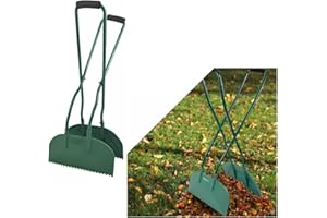 RILOOP Long Handled Leaf Grabber Debris Collecting Rake Garden Leaves Collecting Scoops