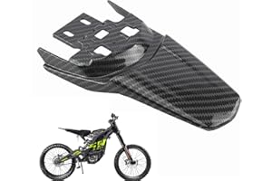 WOODNIU RACEIN Rear Fender for Surron Light Bee X S Segway X160 X260, Electric Dirt Bike Imitation Carbon Fiber Short Back Mudguard Protector, Water Transfer Glossy Sur Ron Accessories Sur-ron Part (Not for Talaria)