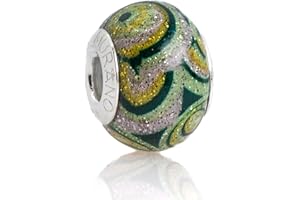 EDEREVENEZIA EDERE Venezia - Charm Compatibili Pandora, Gnoce, Trollbeads in Argento 925 e perla in vetro di murano colorata, Ciondoli per Catenine e Bracciali donna senza nichel, Regalo Donna 100% Made In Italy