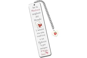 HZBLAZ Madrina Segnalibri Festa della Mamma Regalo Segnalibro Madrina Figlioccio Amore per Sempre Compleanno Migliore Madrina del Mondo Pensionamento Apprezzare l'amore Citazioni Ricordi Natale Accessorio