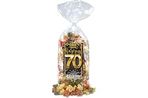 ‎BULL & BEAR Bull & Bear Pasta Happy 70 bunte Zahl-Nudeln 250g, Motivnudeln handgefertigt, witziges Geschenk zum Geburtstag