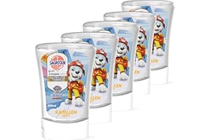 ‎SAGROTAN Sagrotan Kids No-Touch Nachfüller Kamille – Für den automatischen Seifenspender – 5 x 250 ml Handseife