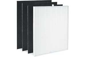 iAmoy 115115 Filtro HEPA de repuesto a compatible con purificador de aire Winix PlasmaWave 5300-2, C535, 6300-2, 5300,5500, 6300, P300, 9000-1 H13 True HEPA filtro y 3 prefiltros de carbón