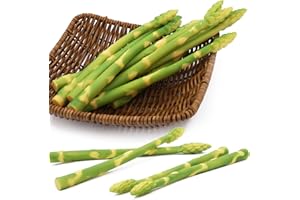 Tuxiaobu Asparagi artificiali per la decorazione realistica di asparagi finti in plastica, decorazioni vegetali per cucina, casa, feste, pub, tavolo, cestino, fotografia, ornamento – 10 pezzi