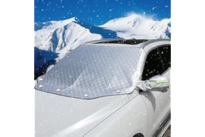 NOYVYDS Couverture Pare Brise Voiture Hiver,Bâche Pare-Brise Magnétique Protection pour Pare Brise Givre,Repliable Universelle pour Anti Givre,Neige,Glace,147x116cm