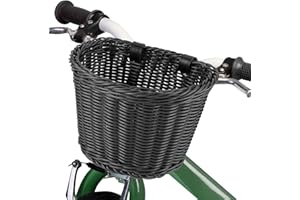 Kids Bike Basket, Scooter Baskets for Kids, Childrens Balance Bike Basket for Girls Boys, UNOLIGA Kids Bicycle Front Handlebar Basket Handwoven Cycle Basket