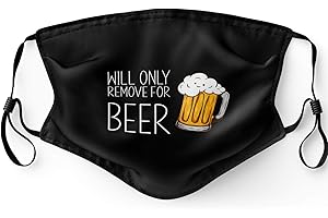 Primicity Funny Face Masks for Adults (Beer mask + Filters) Reusable/Adjustable/Washable Funny masks - UK Seller
