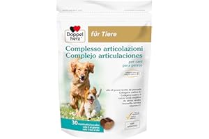 Doppelherz Complejo Articulaciones para Perros, Ayuda Al Metabolismo En Caso De Osteoartritis con omega-3, colágeno, mejillón en polvo, Boswellia serrata y vitamina E, 30 Bocados