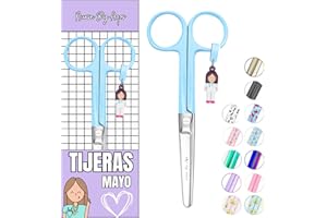 Nurse By Aqos | Forbici Infermiere in Acciaio Inossidabile Lucidato | Design Ergonomico, Colori Vivaci, Fantasie Esclusive e Punta Tonda per Sicurezza, Precisione e Stile Unico sul Lavoro.