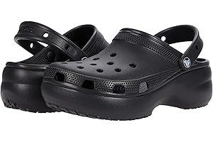 Crocs Femme Classic Platform Clog W Sabots, Black, 36/37 EU