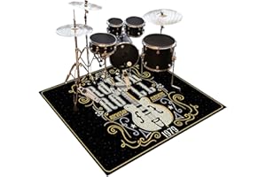 QESJODFU Alfombra Bateria Alfombras Acusticas Electronica Alfombra para Bateria Acustica Alfombra de Batería Acústico Tapete de Tambor Alfombrillas Insonorizada Antideslizantes 150 x 120 cm Alfombra de Tambor