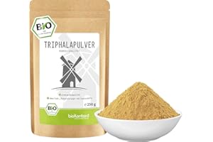 Triphala Pulver BIO 250 g I Ayurveda Früchte Amla, Haritaki, Bibhitaki I 100% aus kontrolliert biologischem Anbau I bioKontor