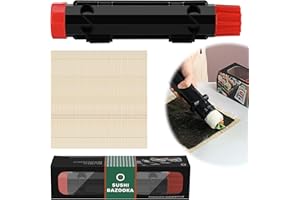 Williyatt Kit de fabrication de sushis, ensemble de sushis Bazooka, ensemble de sushis compatible avec tapis en bambou, kit complet de sushis à faire soi-même