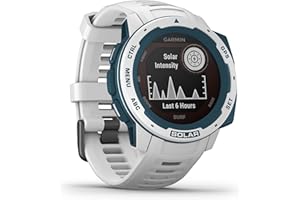 Garmin Instinct Solar Surf Edition - Montre GPS de plein air robuste avec chargement à l'énergie solaire et fonctions de surf dédiées - Cloudbreak
